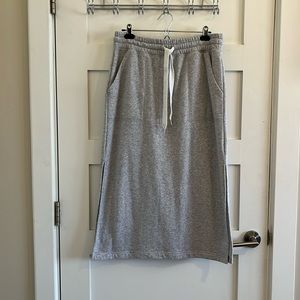 Aerie high waisted skirt, light grey, sweats material
